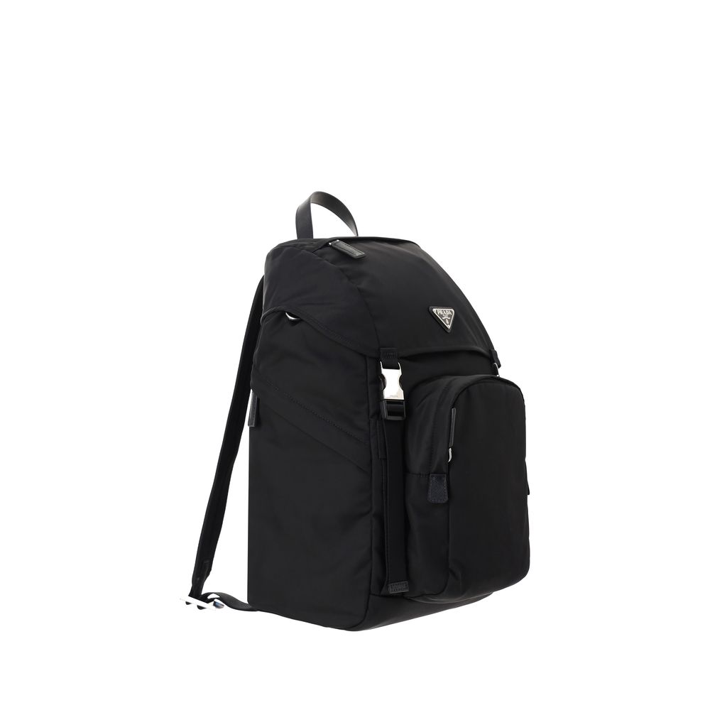 Black Recycled Polyamide Backpack