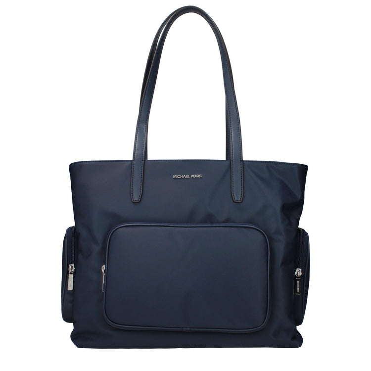 Blue Fabric Shoulder Bag