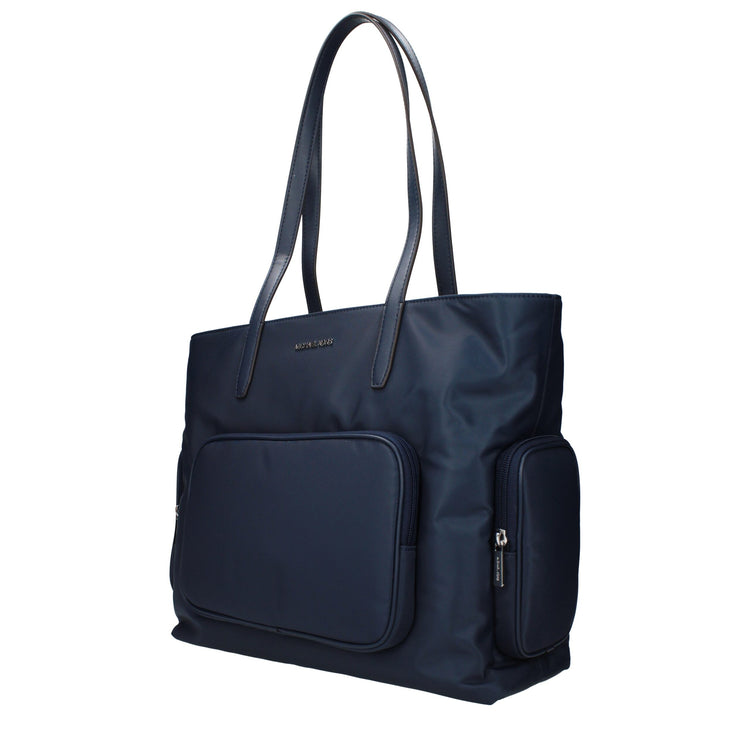 Blue Fabric Shoulder Bag
