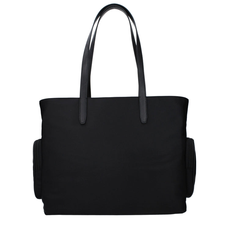 Black Fabric Shoulder Bag