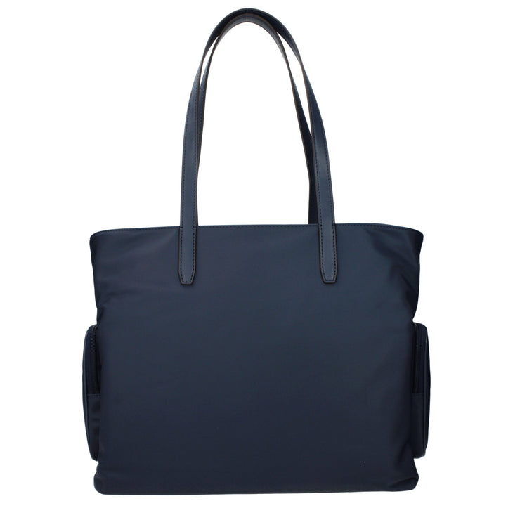 Blue Fabric Shoulder Bag