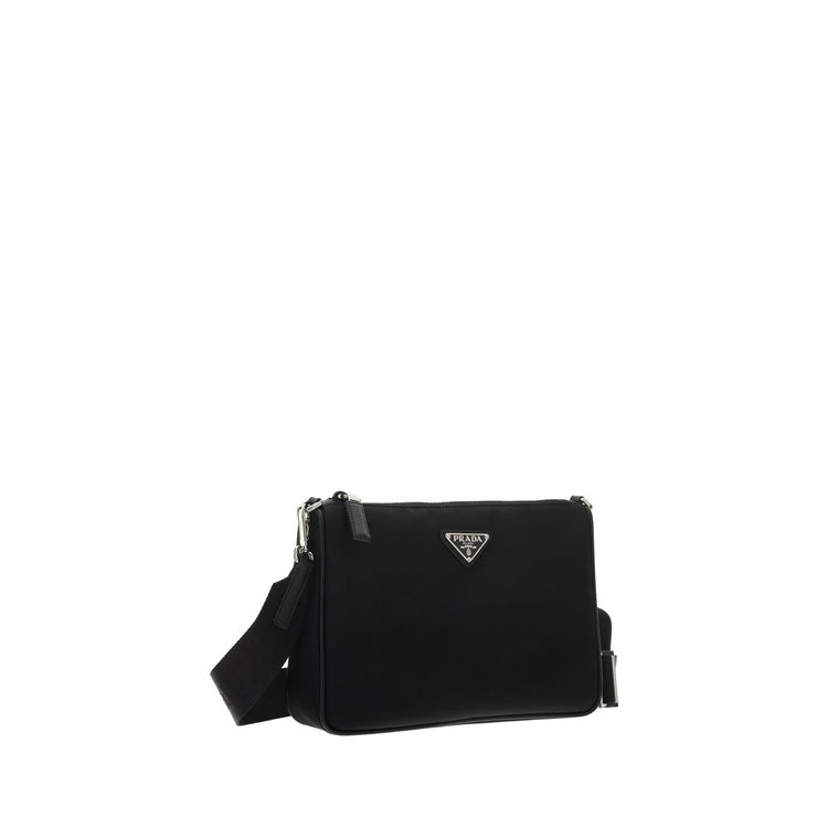 Black Recycled Polyamide Shoulder Bag