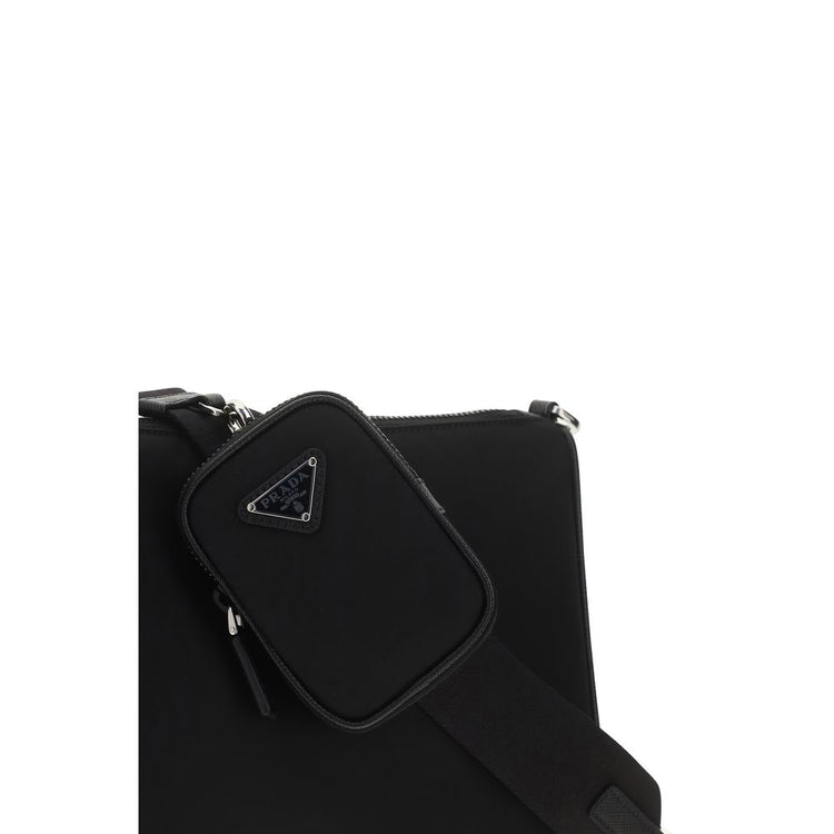 Black Recycled Polyamide Shoulder Bag