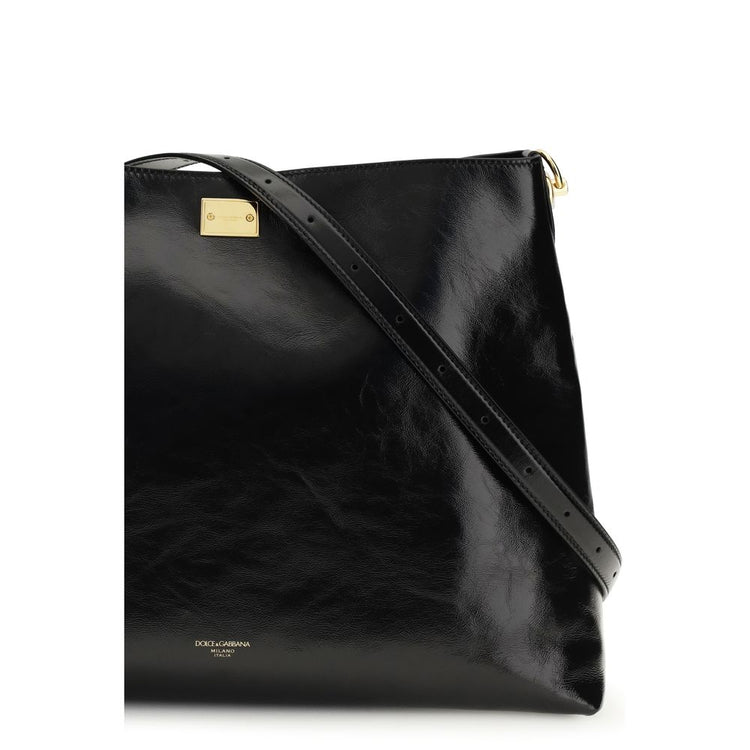 Black Calf Leather Bos Taurus Shoulder Bag