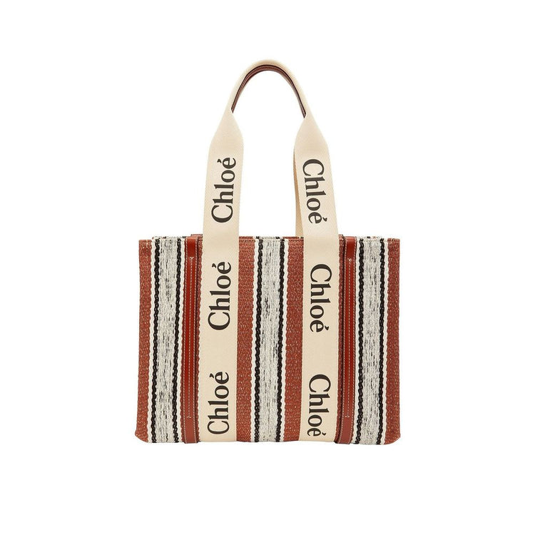 Brown Linen Tote Bag