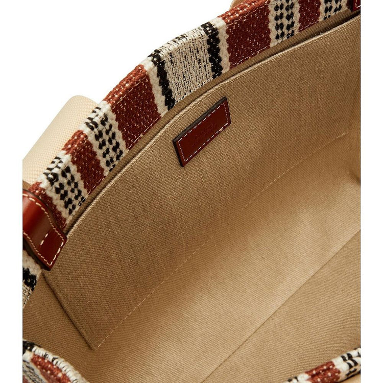 Brown Linen Tote Bag