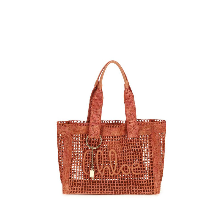 Red Raffia Shoulder Bag