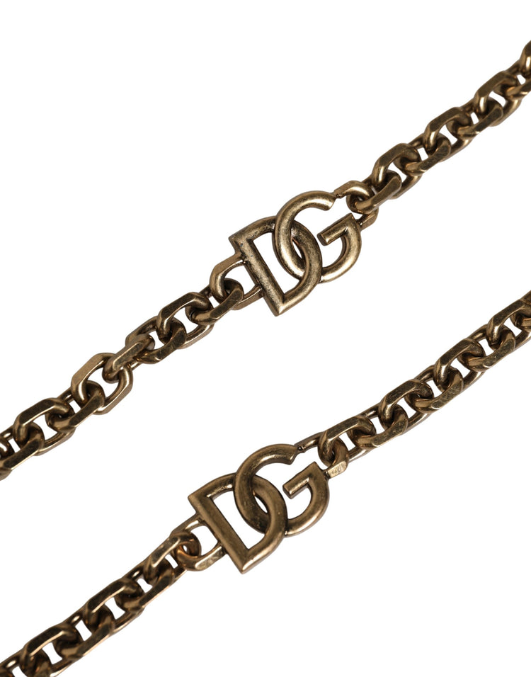 Black Leather Gold Chain Bag Accessory Shoulder Strap