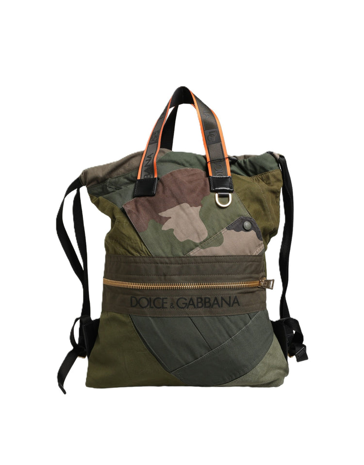 Military Green Patchwork Rucksack Backpack Borse Men Bag