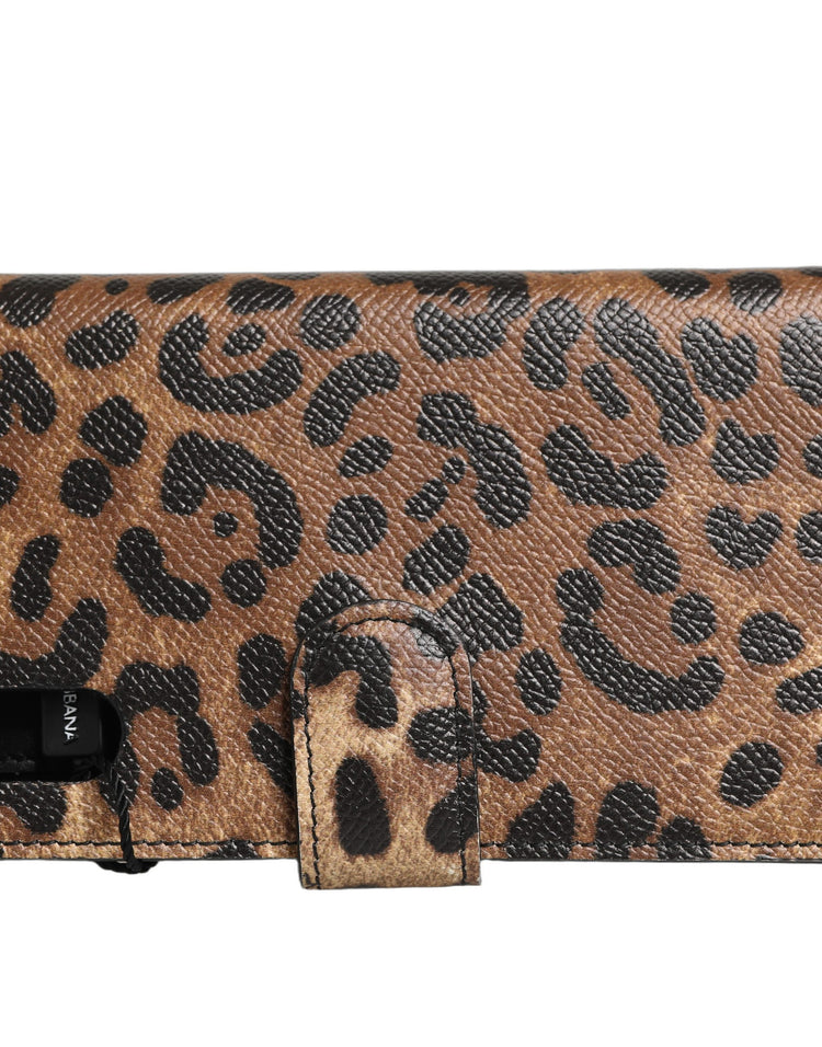Flip Cover Brown Leopard Crystal iPhone X - XS Case