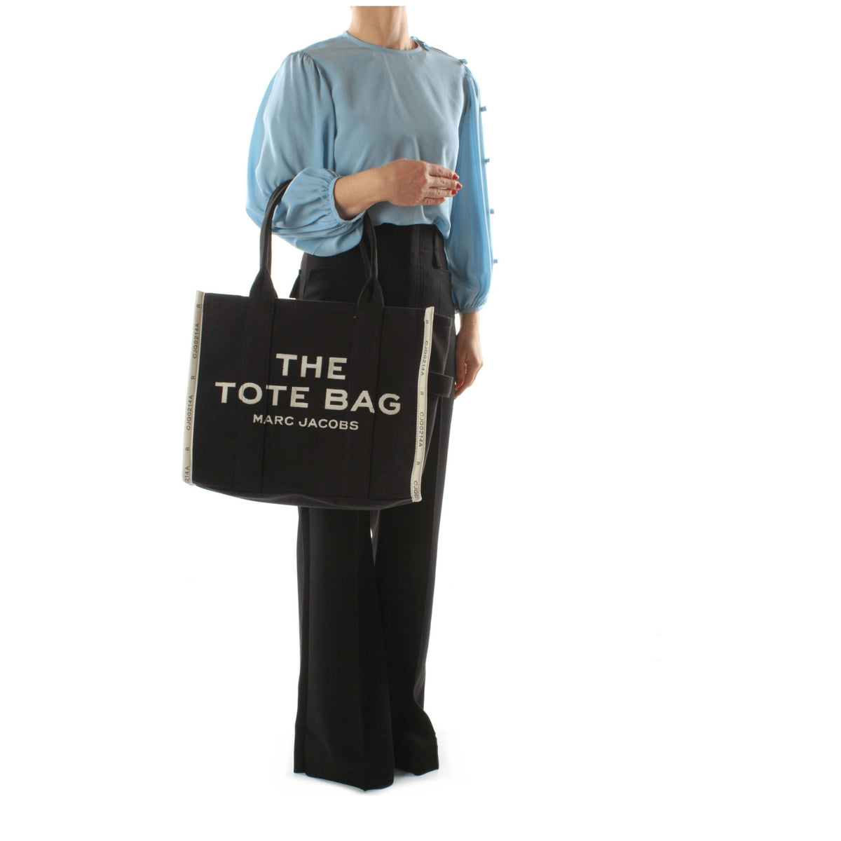 Black Fabric Shoulder Bag