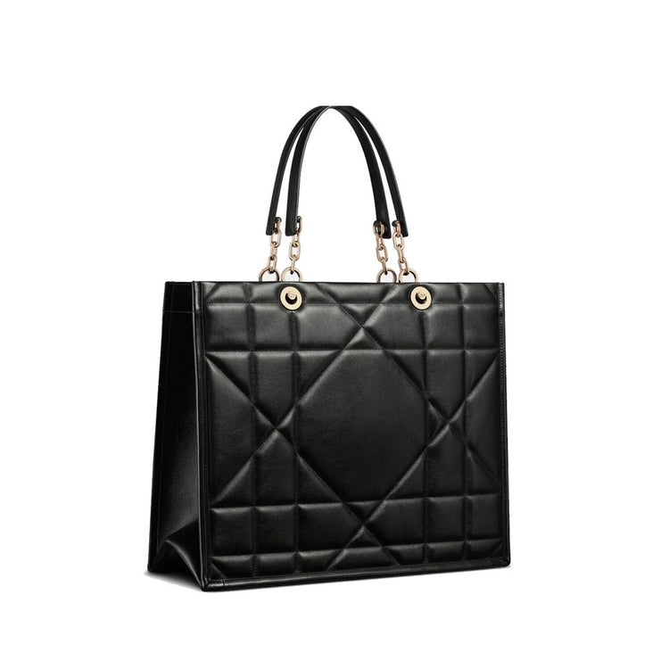 Black Leather Tote Bag