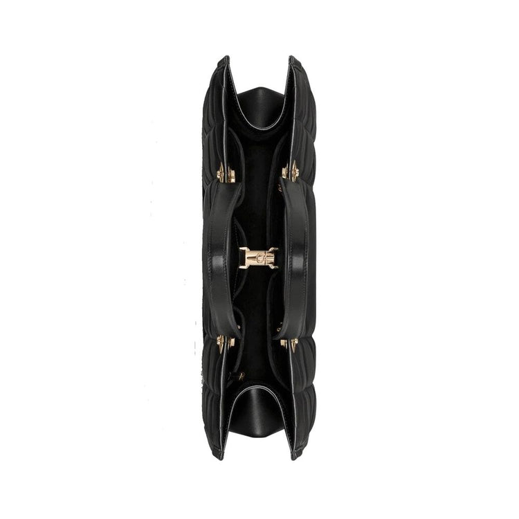 Black Leather Tote Bag