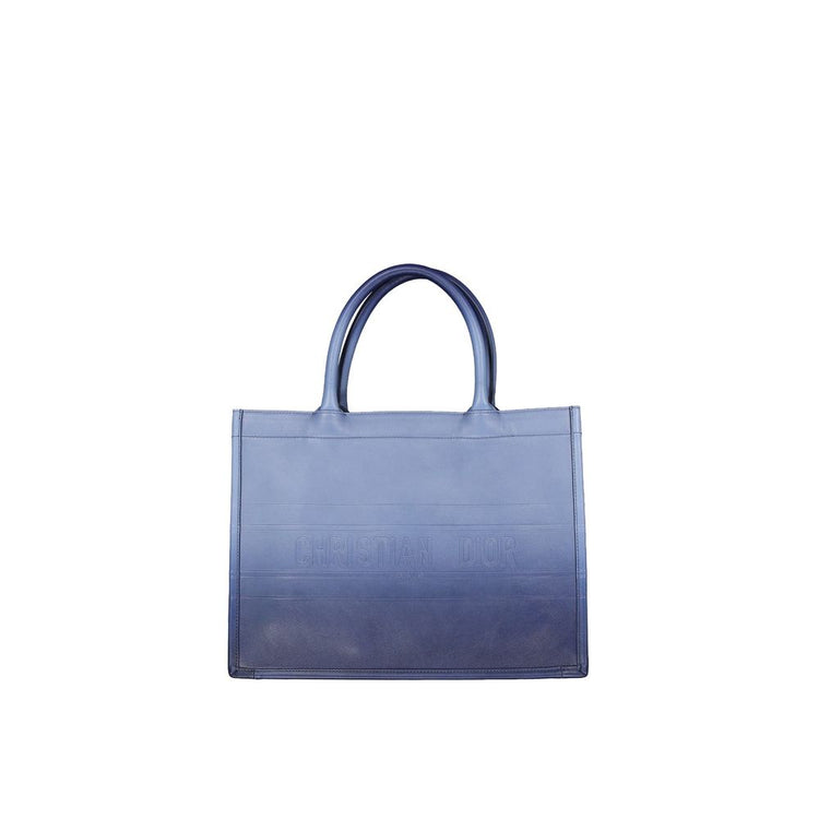 Blue Calfskin Tote Bag