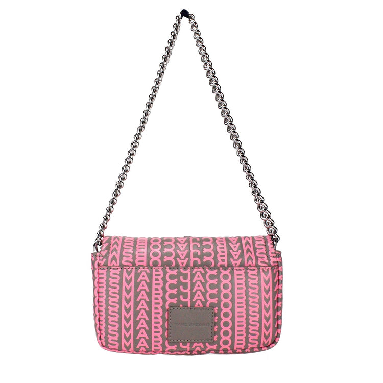 Marc Jacobs Neon Pink The Monogram Leather J Marc Mini Shoulder Bag Crossbody