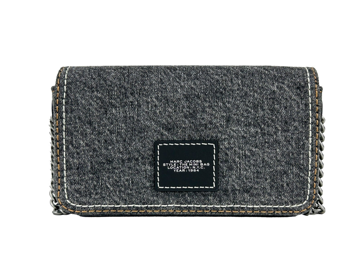 Marc Jacobs The Denim Chain Mini Bag - Black Wash