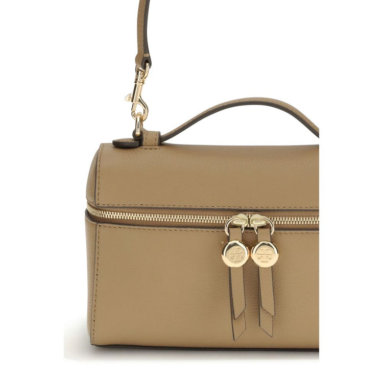 Beige Calf Leather Bos Taurus Shoulder Bag