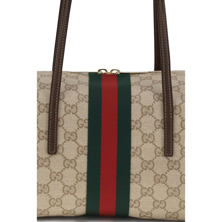 Beige Fabric Handbag