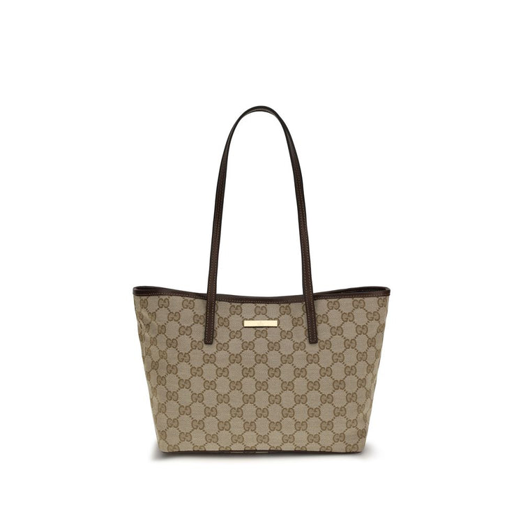 Beige Fabric Handbag