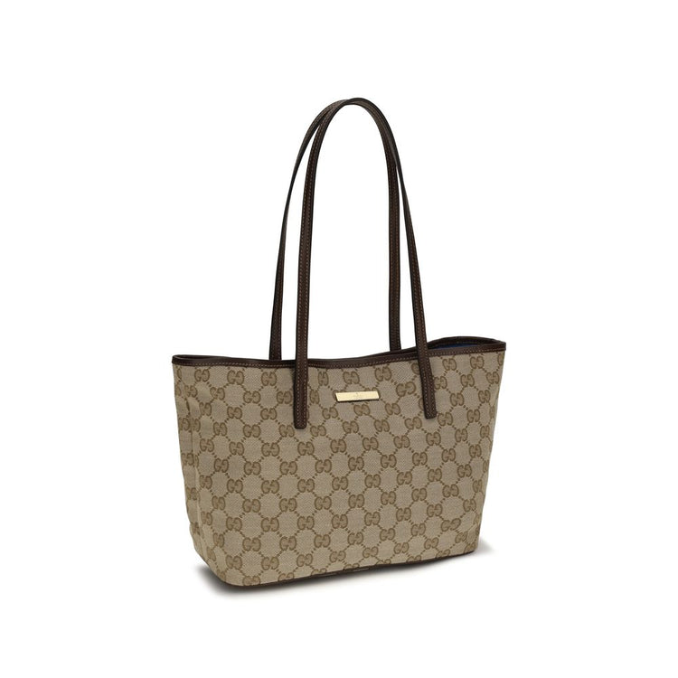 Beige Fabric Handbag