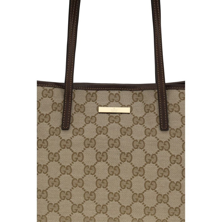 Beige Fabric Handbag