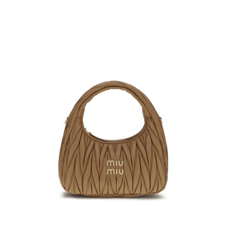 Beige Calf Leather Bos Taurus Shoulder Bag