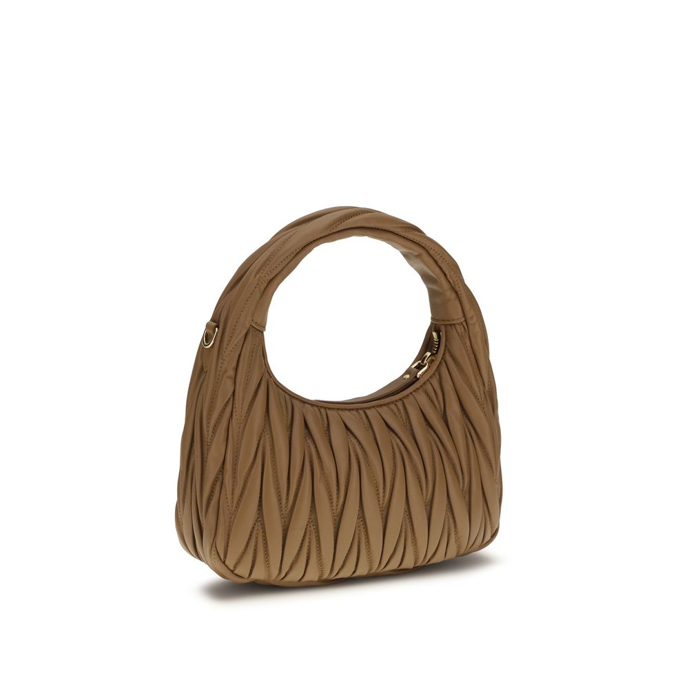 Beige Calf Leather Bos Taurus Shoulder Bag
