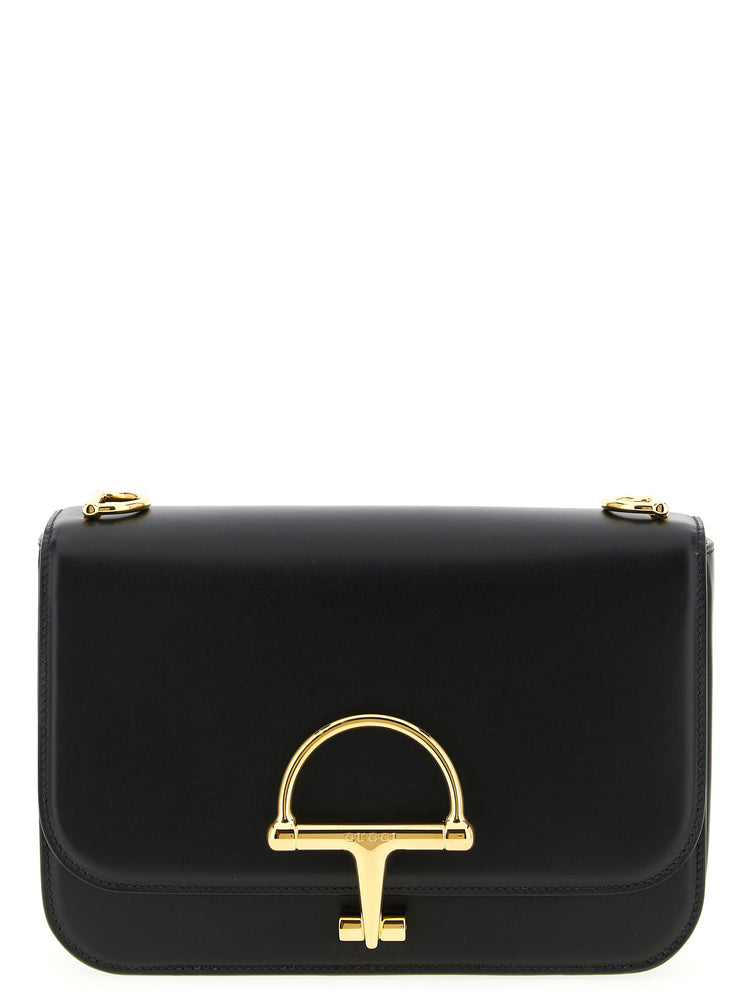 Black Calfskin Shoulder Bag