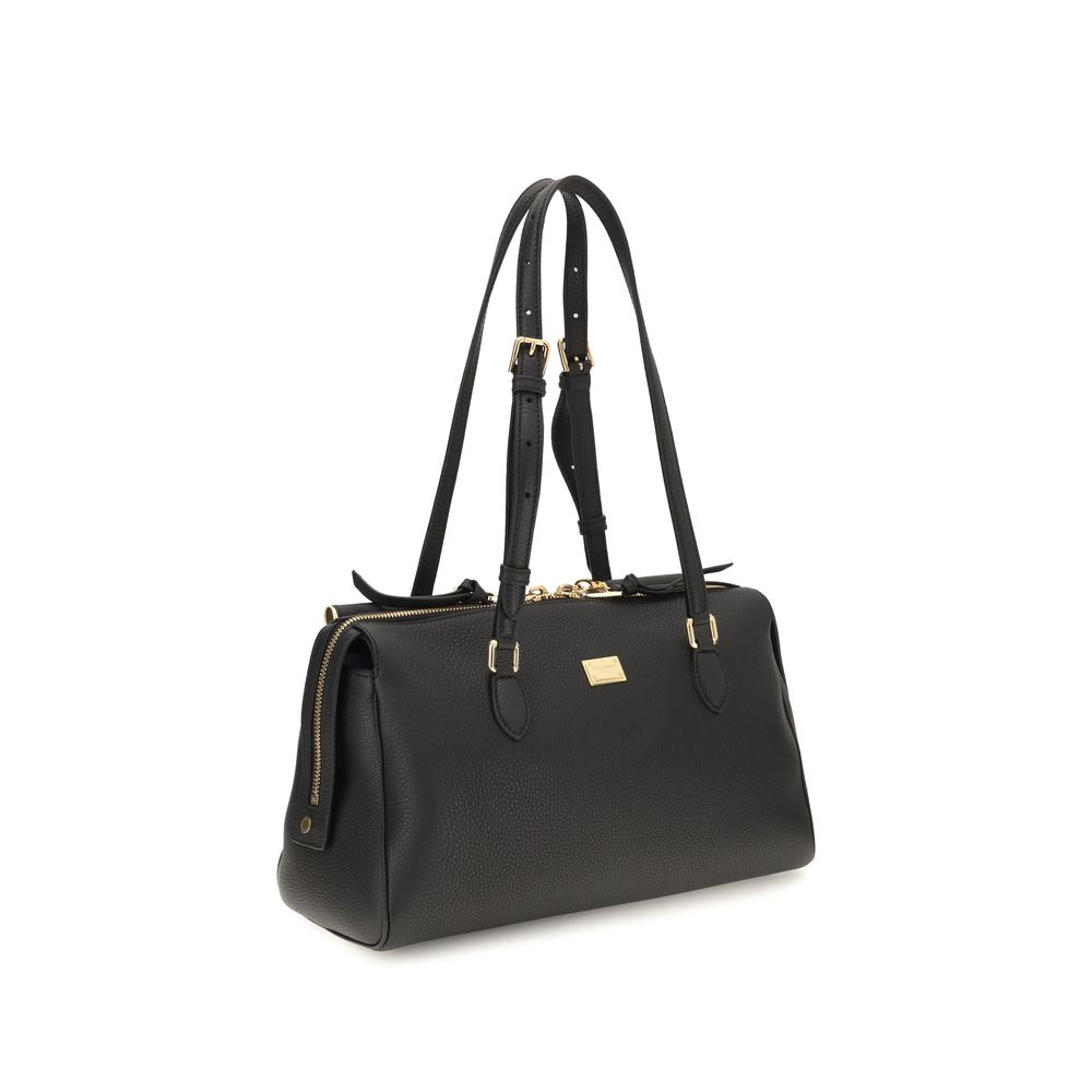 Black Calf Leather Bos Taurus Handbag