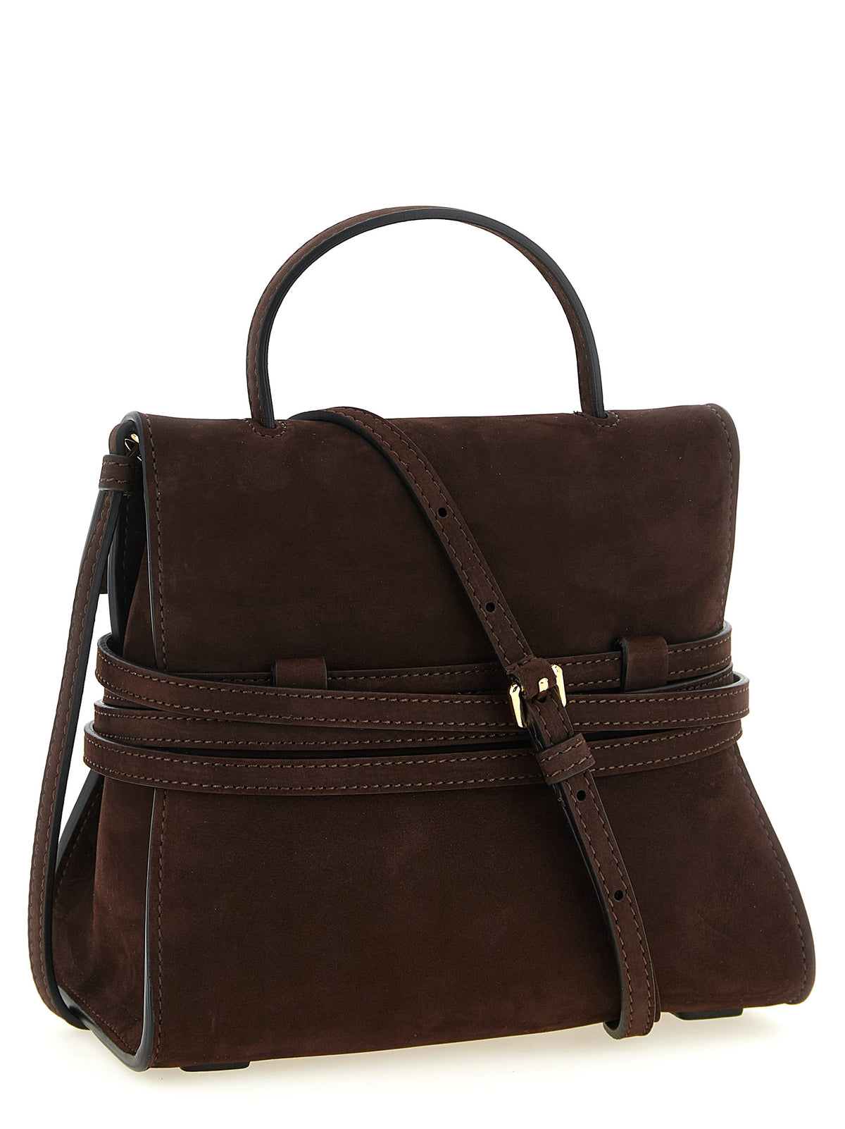 Handtasche aus braunem Kalbsleder