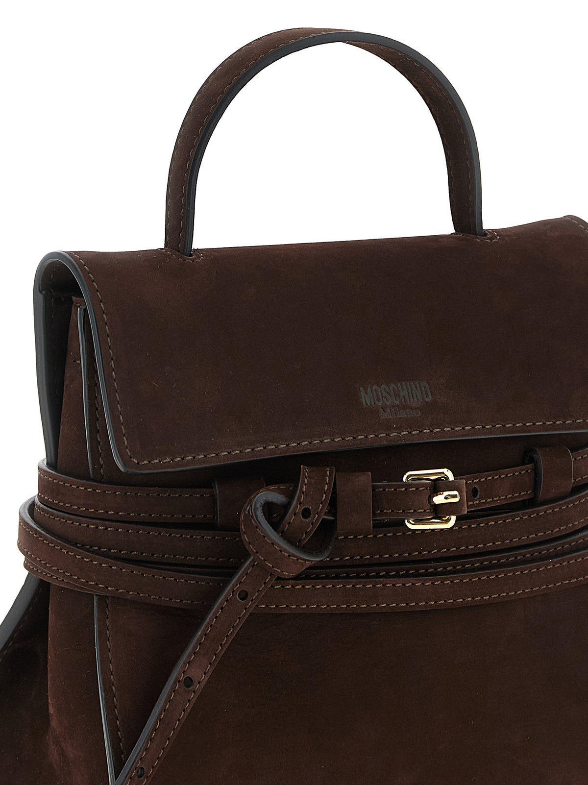 Handtasche aus braunem Kalbsleder