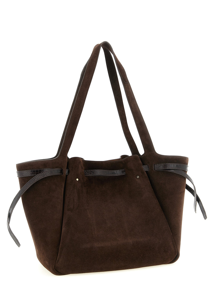 Brown Bovine Leather Tote Bag