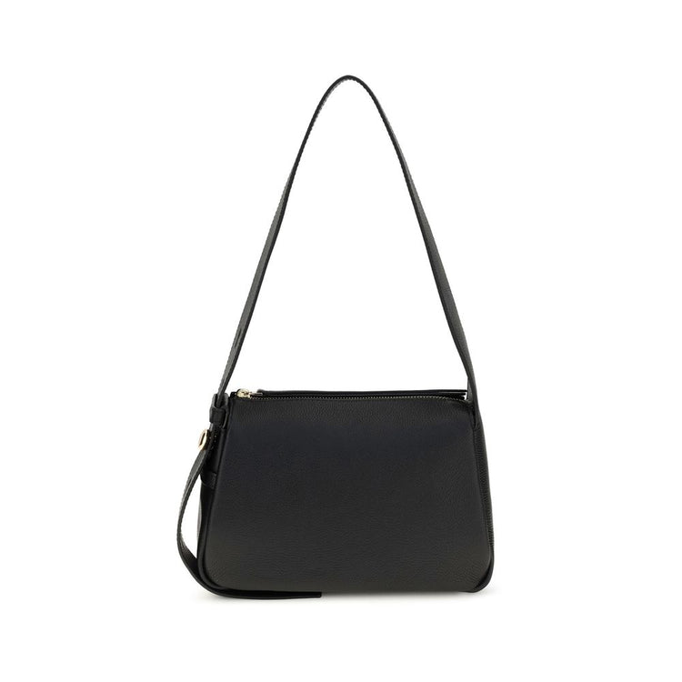 Black Calf Leather Bos Taurus Shoulder Bag