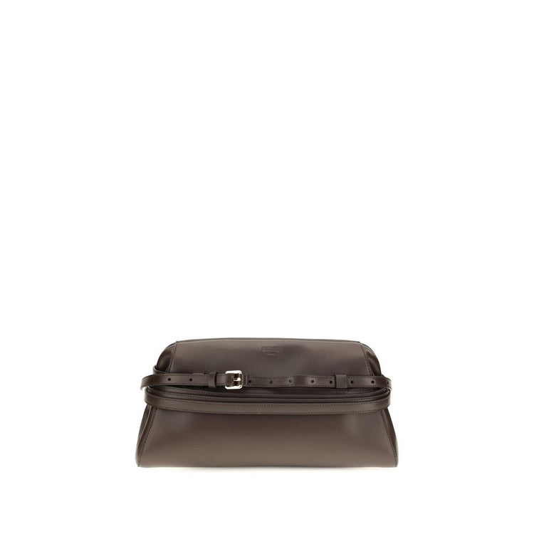 Brown Goatskin Clutch Bag