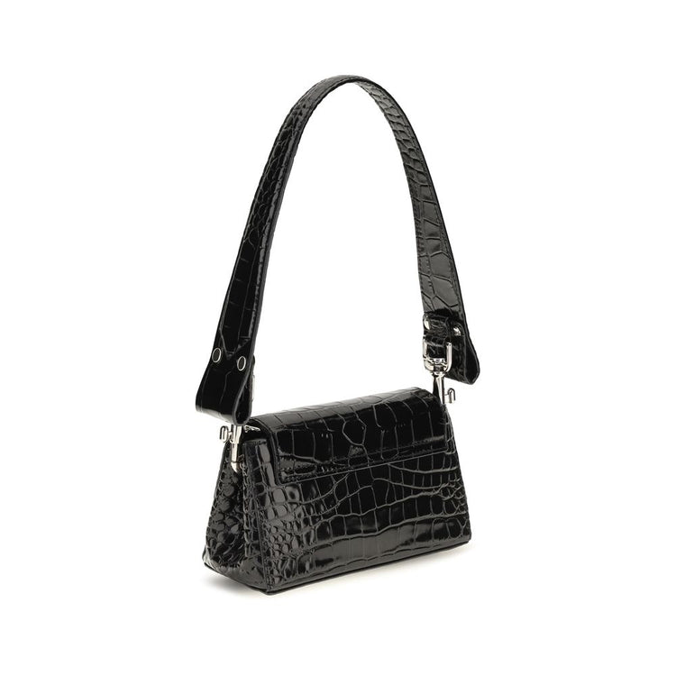 Sac à main en cuir de veau noir Bos Taurus
