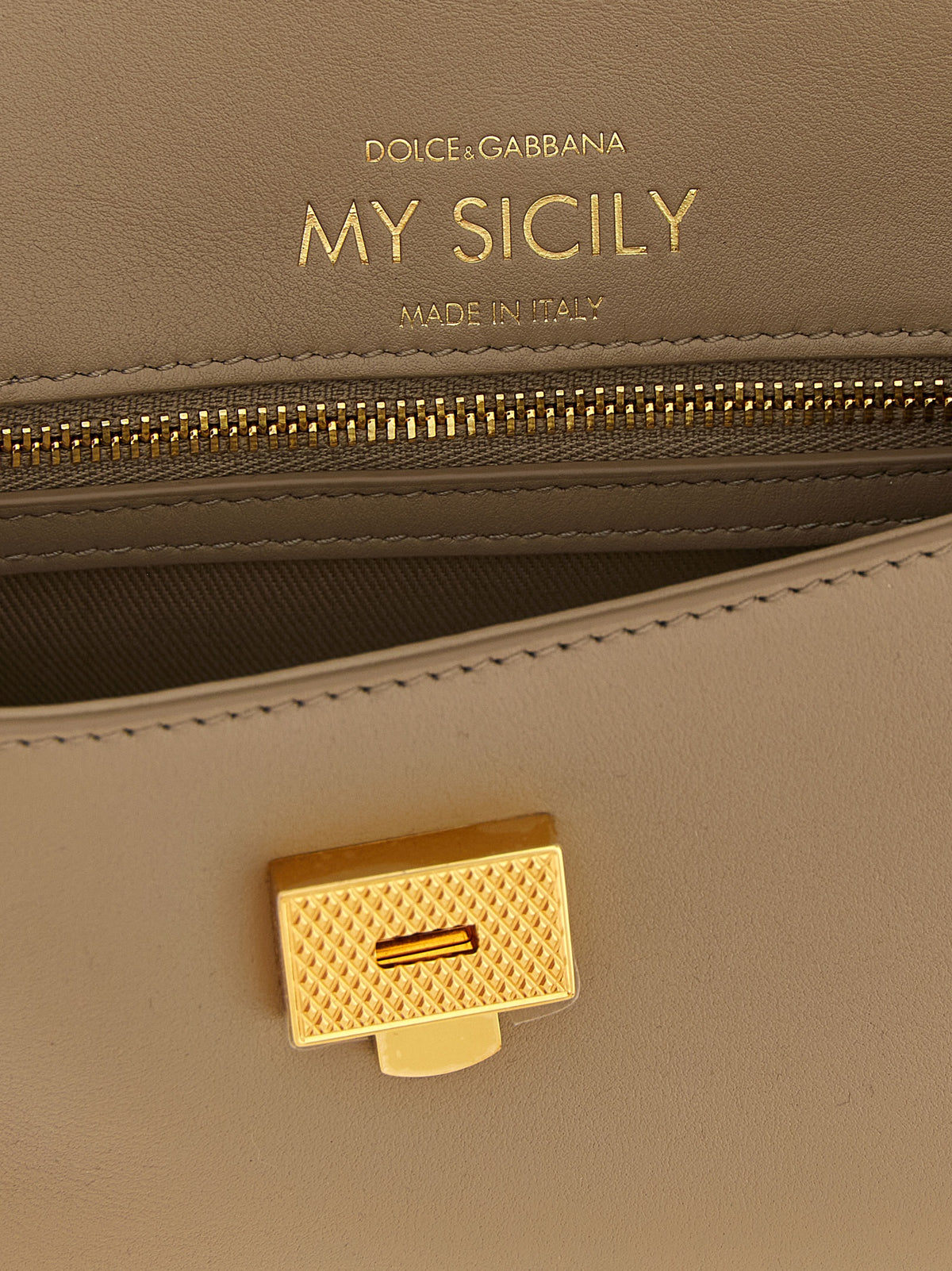 Beige Calfskin Handbag