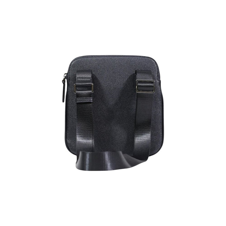 Black Polyester Messenger Bag