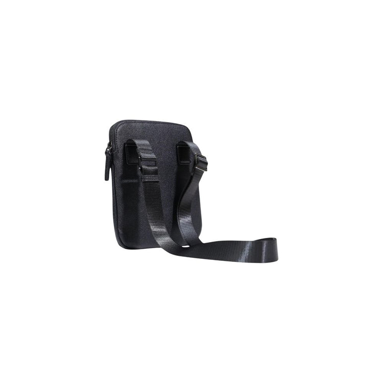 Black Polyester Messenger Bag