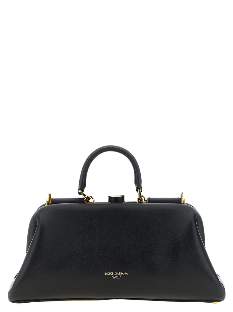 Black Lamb Leather Handbag