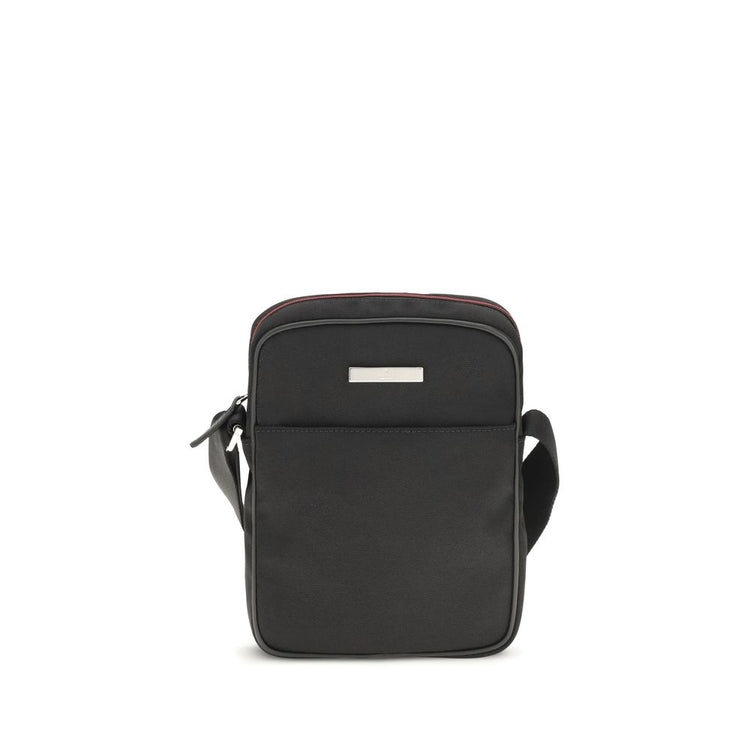 Black Fabric Shoulder Bag