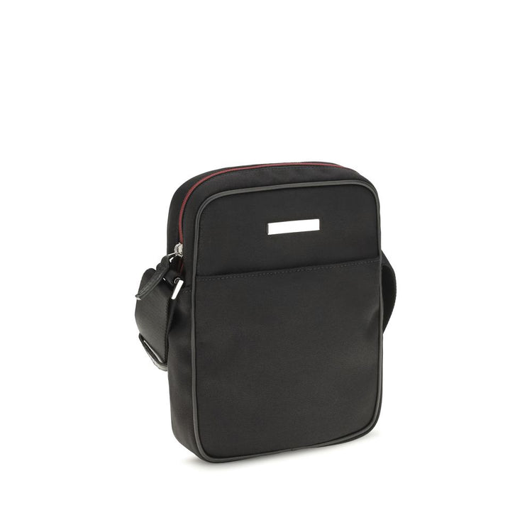 Black Fabric Shoulder Bag