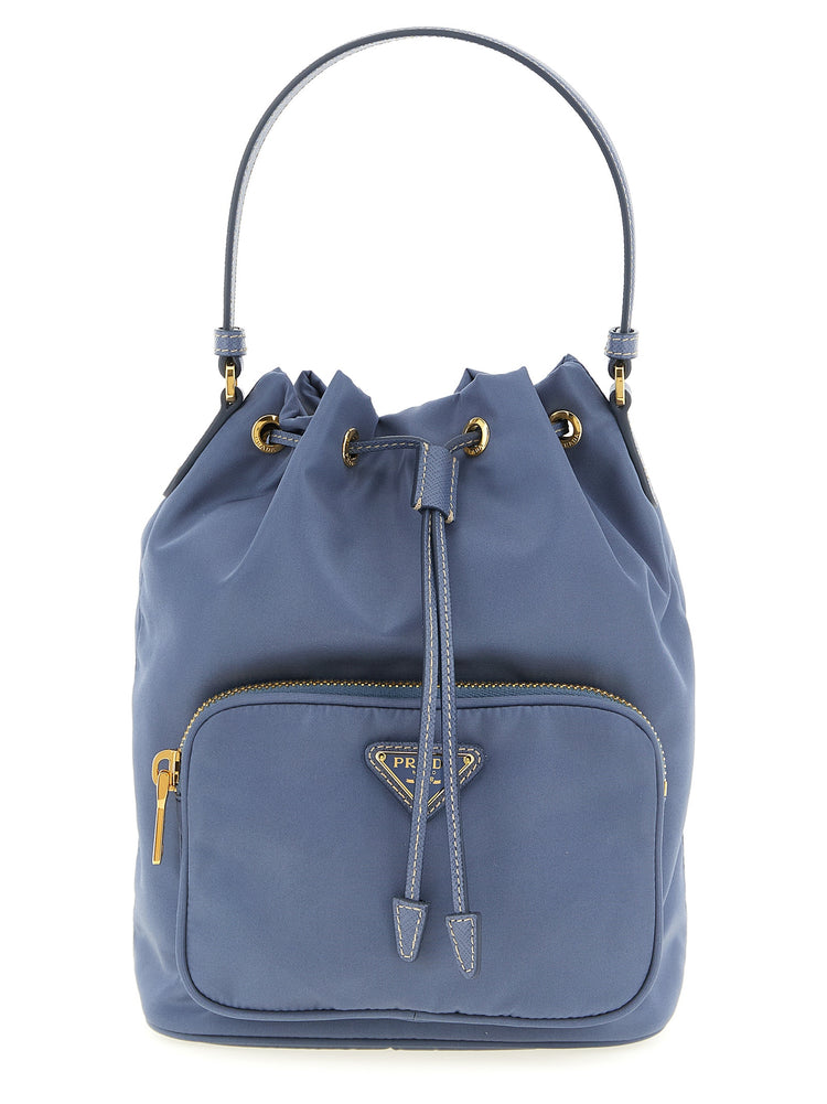 Blue Recycled Polyamide Handbag