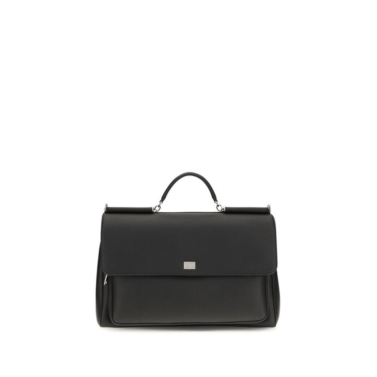 Black Calf Leather Bos Taurus Handbag
