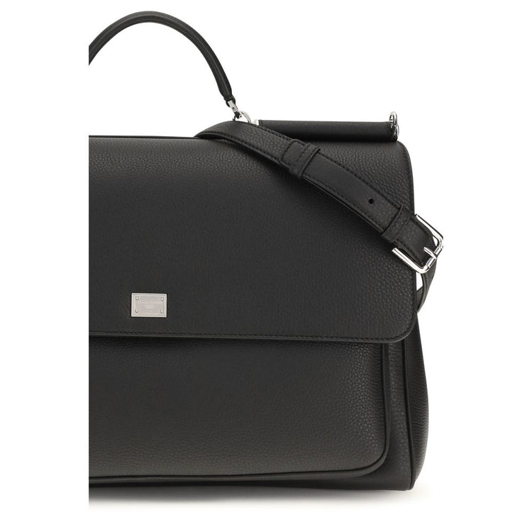 Black Calf Leather Bos Taurus Handbag