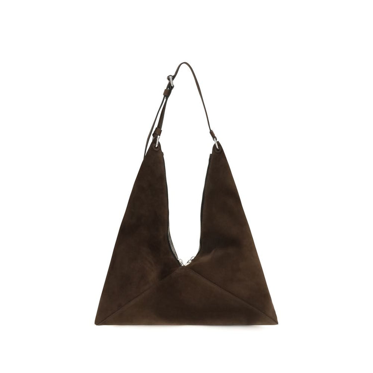 Brown Suede Leather Shoulder Bag