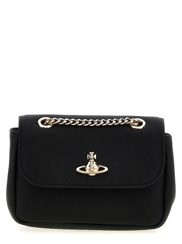 Black Cowhide Crossbody Bag