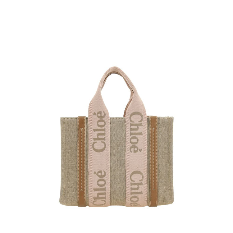Beige Linen Handbag