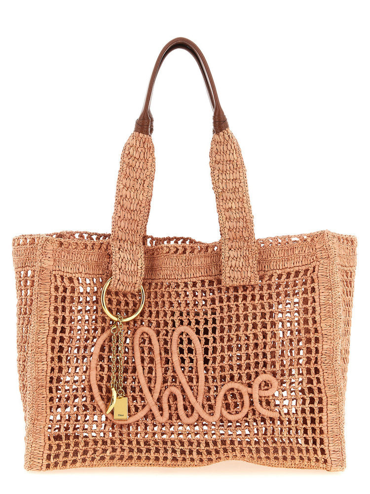 Multicolor Raffia Tote Bag