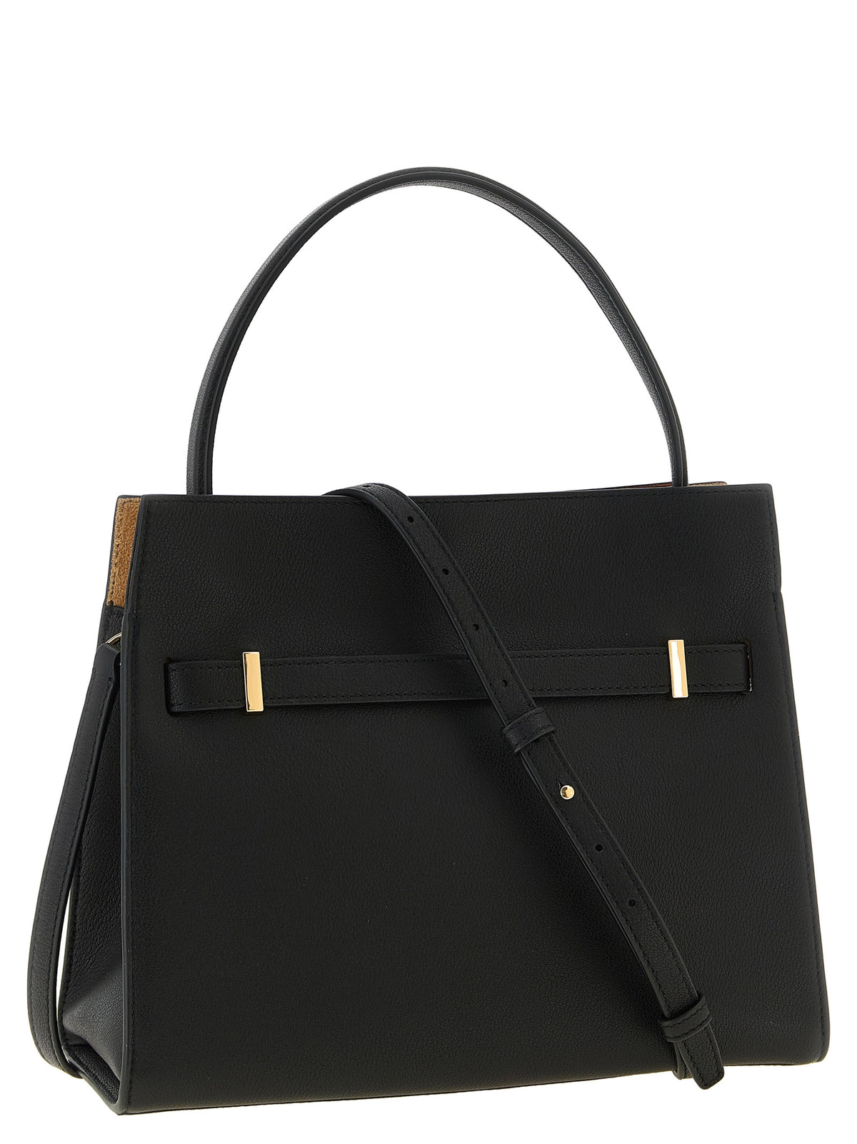Black Lambskin Shoulder Bag