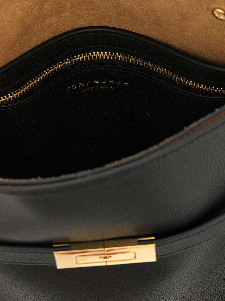 Black Lambskin Shoulder Bag